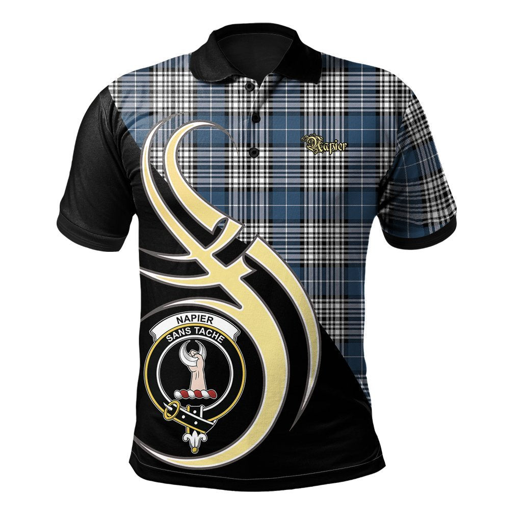 Clan Napier Modern Tartan Polo Shirt - Believe In Me Style AI94 Napier Modern Tartan Tartan Polo   