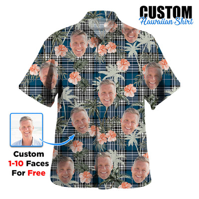 Clan Napier Modern Tartan Custom Face Hawaiian Shirt – Unisex Gift for Family Members, Summer Party TR92