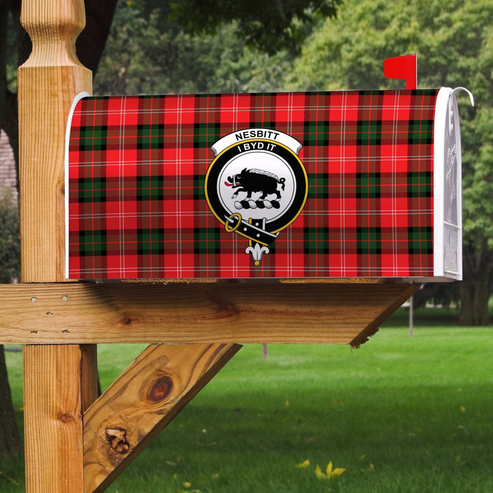 Clan Nesbitt Modern Tartan Crest Mailbox QP68 Clan Nesbitt Tartan Today   