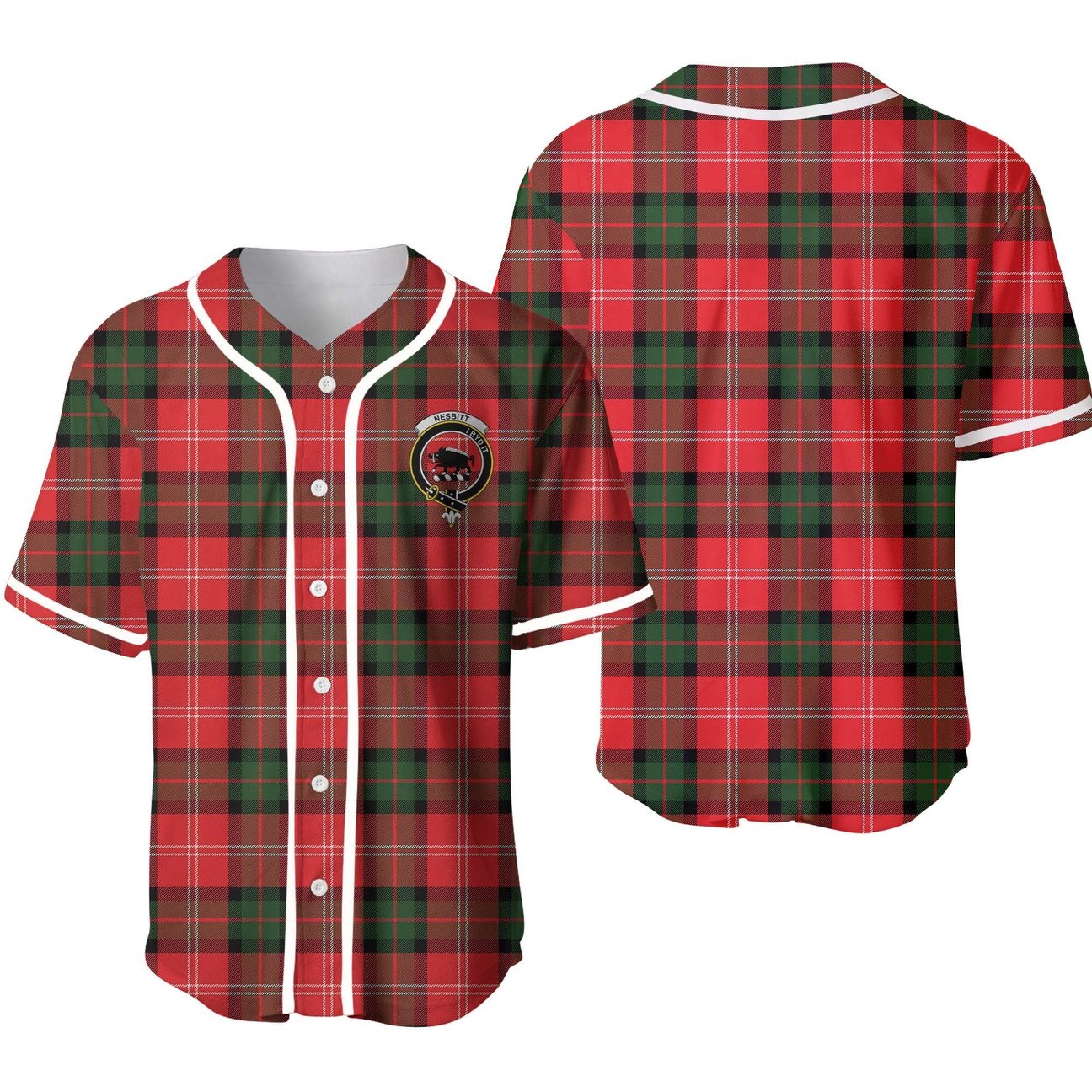 Clan Nesbitt Tartan Unisex Baseball Jersey CR71QG23 Clan Nesbitt Tartan Today   