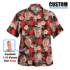 Clan Nesbitt Modern Tartan Custom Face Hawaiian Shirt – Unisex Gift for Family Members, Summer Party ND64 Nesbitt Modern Tartan Tartan Hawaii Shirt