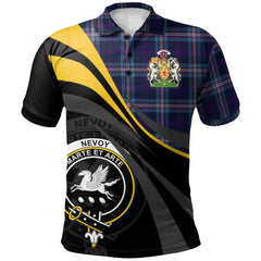 Clan Nevoy Tartan Polo Shirt - Royal Coat Of Arms Style BX49 Nevoy Tartan Tartan Polo   