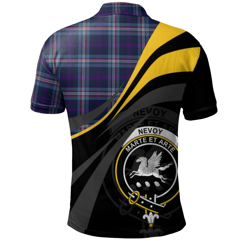 Clan Nevoy Tartan Polo Shirt - Royal Coat Of Arms Style BX49 Nevoy Tartan Tartan Polo   