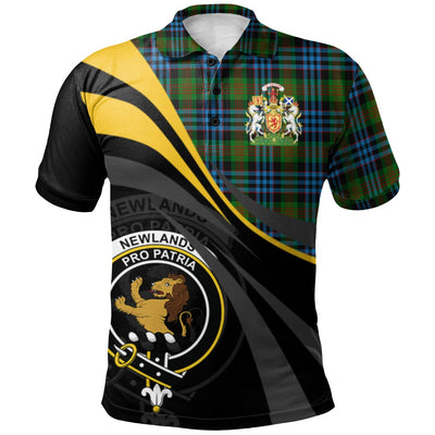 Clan Newlands of Lauriston Tartan Polo Shirt - Royal Coat Of Arms Style JI72
