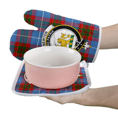 Clan Newton Tartan Crest Oven Mitt And Pot Holder (2 Oven Mitts + 1 Pot Holder) MH89 Clan Newton Tartan Today   