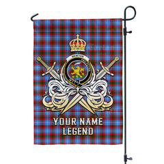 Custom Name Clan Newton (Edingburg) Tartan Garden Flag with Clan Crest and the Golden Sword of Courageous Legacy GK80
