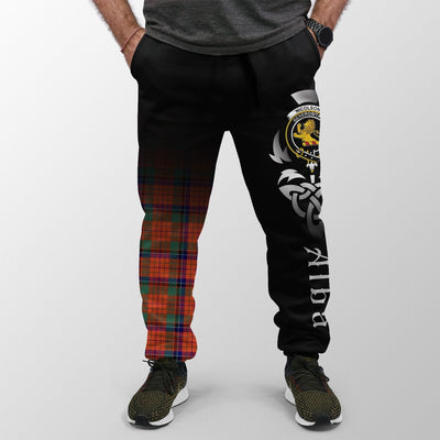 Clan Nicolson Ancient Tartan Crest Jogger Sweatpants Alba Celtic Style
