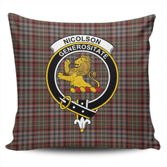 Clan Nicolson Hunting Weathered Tartan Crest Pillow Cover TX96 Clan Nicolson Tartan Today   
