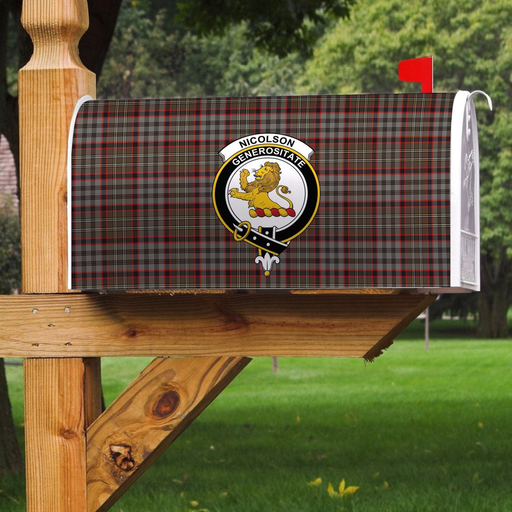 Clan Nicolson Hunting Weathered Tartan Crest Mailbox AM36 Clan Nicolson Tartan Today   