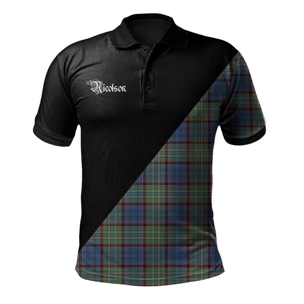 Clan Nicolson Hunting Ancient Clan - Military Polo Shirt KL96 Nicolson Hunting Ancient Tartan Tartan Polo   