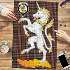 Clan Nicolson Hunting Weathered Tartan Crest Unicorn Scotland Jigsaw Puzzles Gift For Family FM73 Clan Nicolson Tartan Today   
