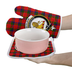 Clan Nicolson Modern Tartan Crest Oven Mitt And Pot Holder (2 Oven Mitts + 1 Pot Holder) JO15 Clan Nicolson Tartan Today   