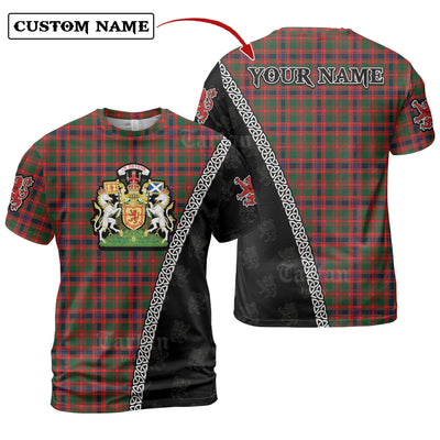 Personalized Clan Nithsdale District Tartan Shirt with Scotland Coat of Arms & Custom Name