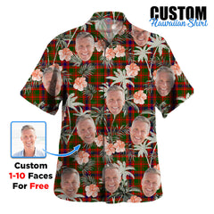 Clan Nithsdale District Tartan Custom Face Hawaiian Shirt – Unisex Gift for Family Members, Summer Party RB77 Nithsdale District Tartan Tartan Hawaii Shirt
