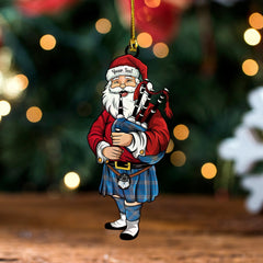 Norris Hunting (Norreys Hunting) Ancient Tartan Wood Acrylic Ornament Santa Personalized