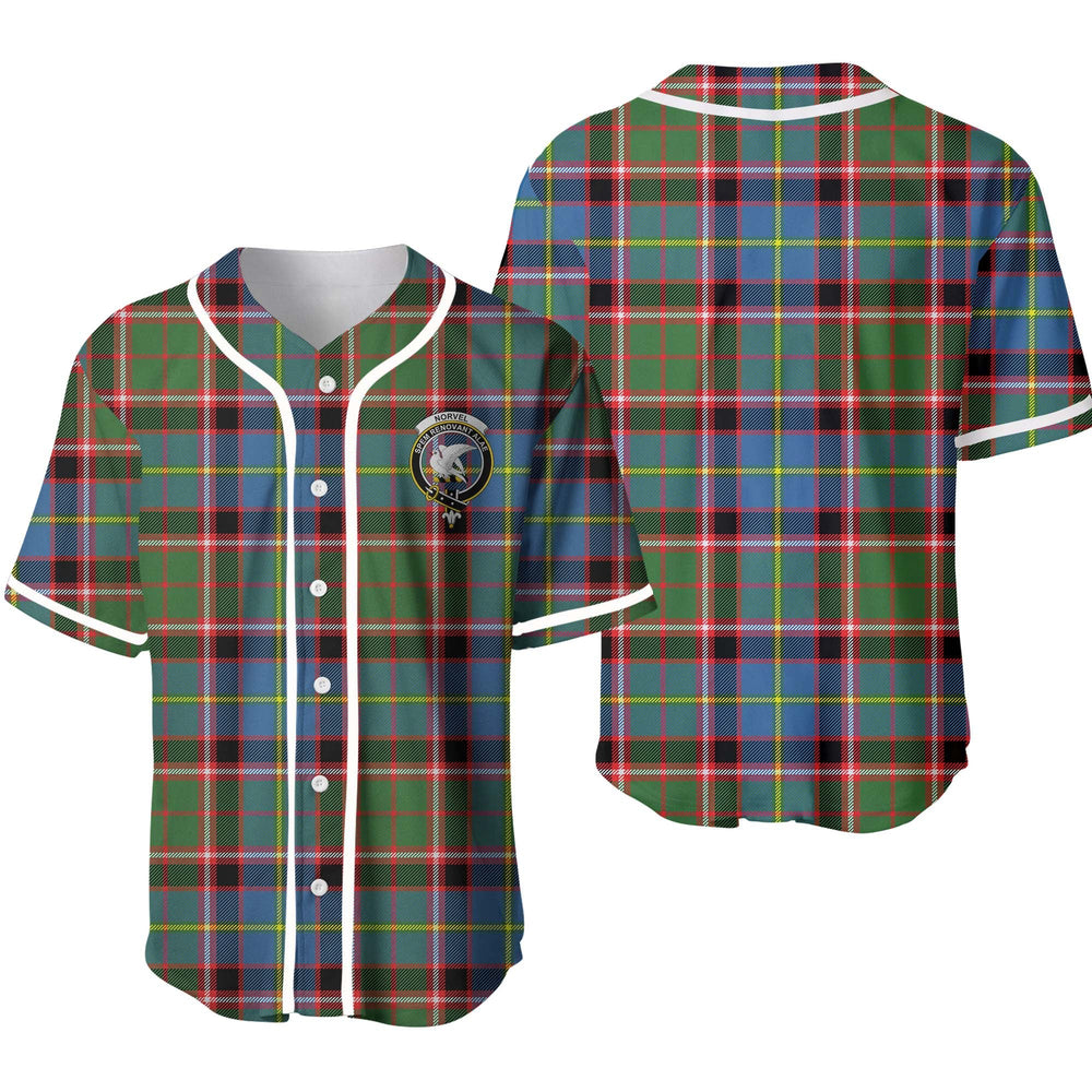 Clan Norvel Tartan Unisex Baseball Jersey DI98DR39 Clan Norvel Tartan Today   