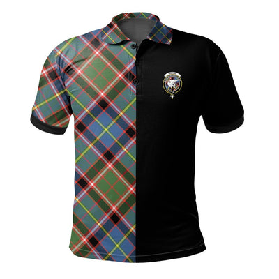 Clan Norvel Tartan Polo Shirt Half of Me - Cross Style