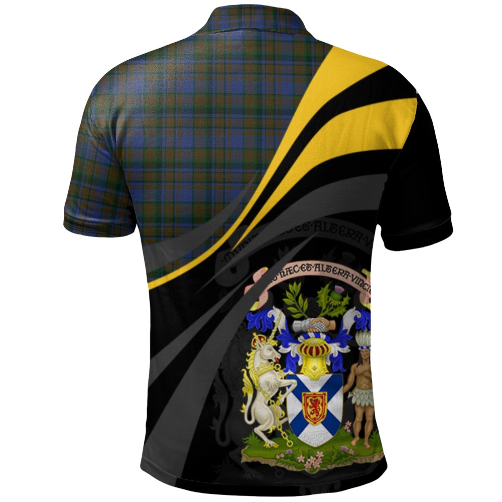 Clan Nova Scotia District 02 Tartan Polo Shirt - Royal Coat Of Arms Style ID10 Nova Scotia District 02 Tartan Tartan Polo   