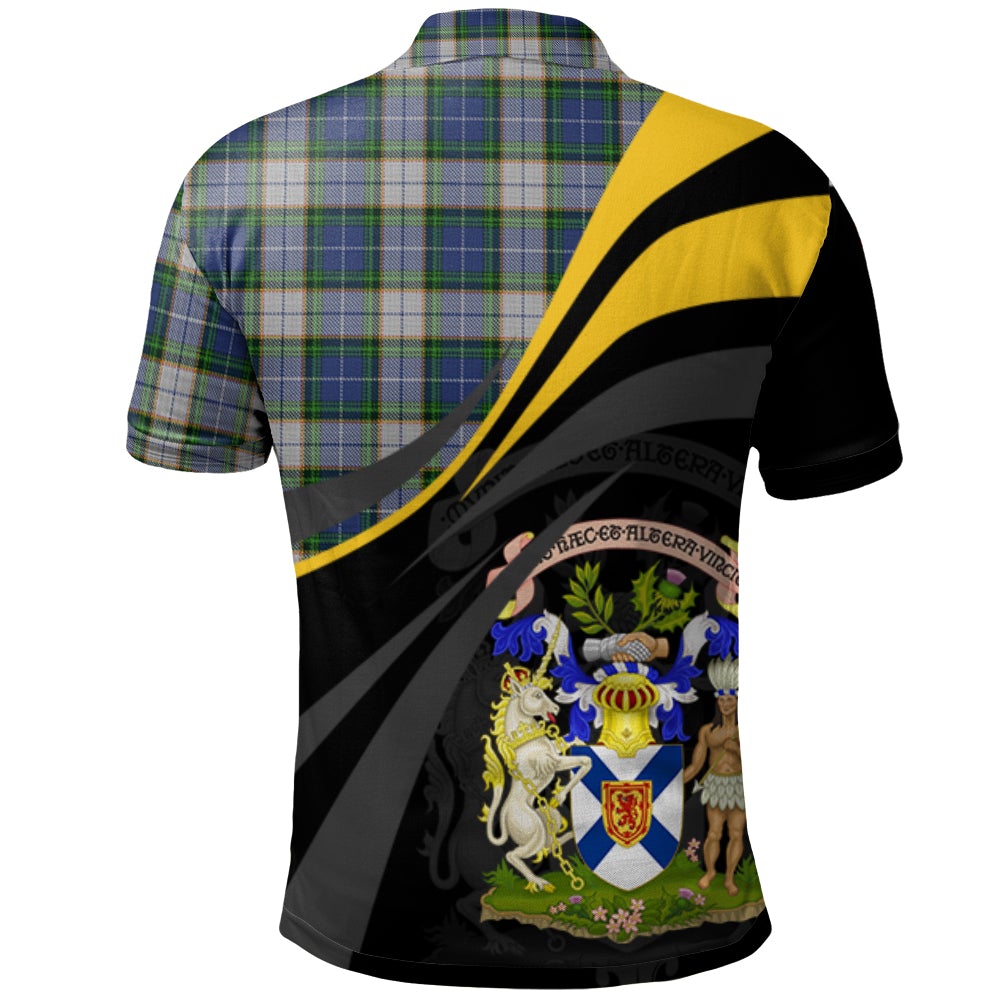 Clan Nova Scotia District Dress Tartan Polo Shirt - Royal Coat Of Arms Style CN32 Nova Scotia District Dress Tartan Tartan Polo   