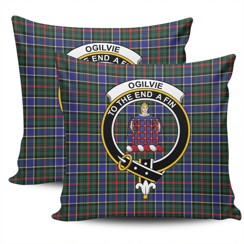 Clan Ogilvie Hunting Modern Tartan Crest Pillow Cover ZW30 Clan Ogilvie Tartan Today   