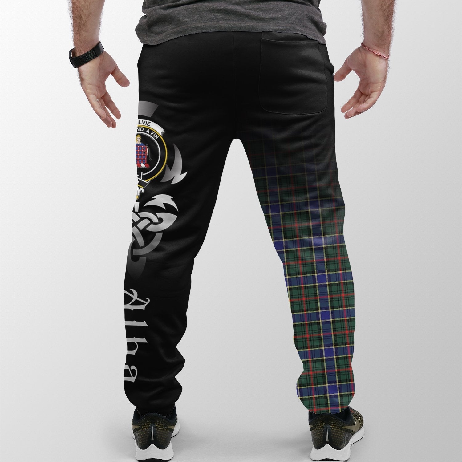 Clan Ogilvie Hunting Modern Tartan Crest Jogger Sweatpants  Alba Celtic Style VC50 Clan Ogilvie Tartan Today   