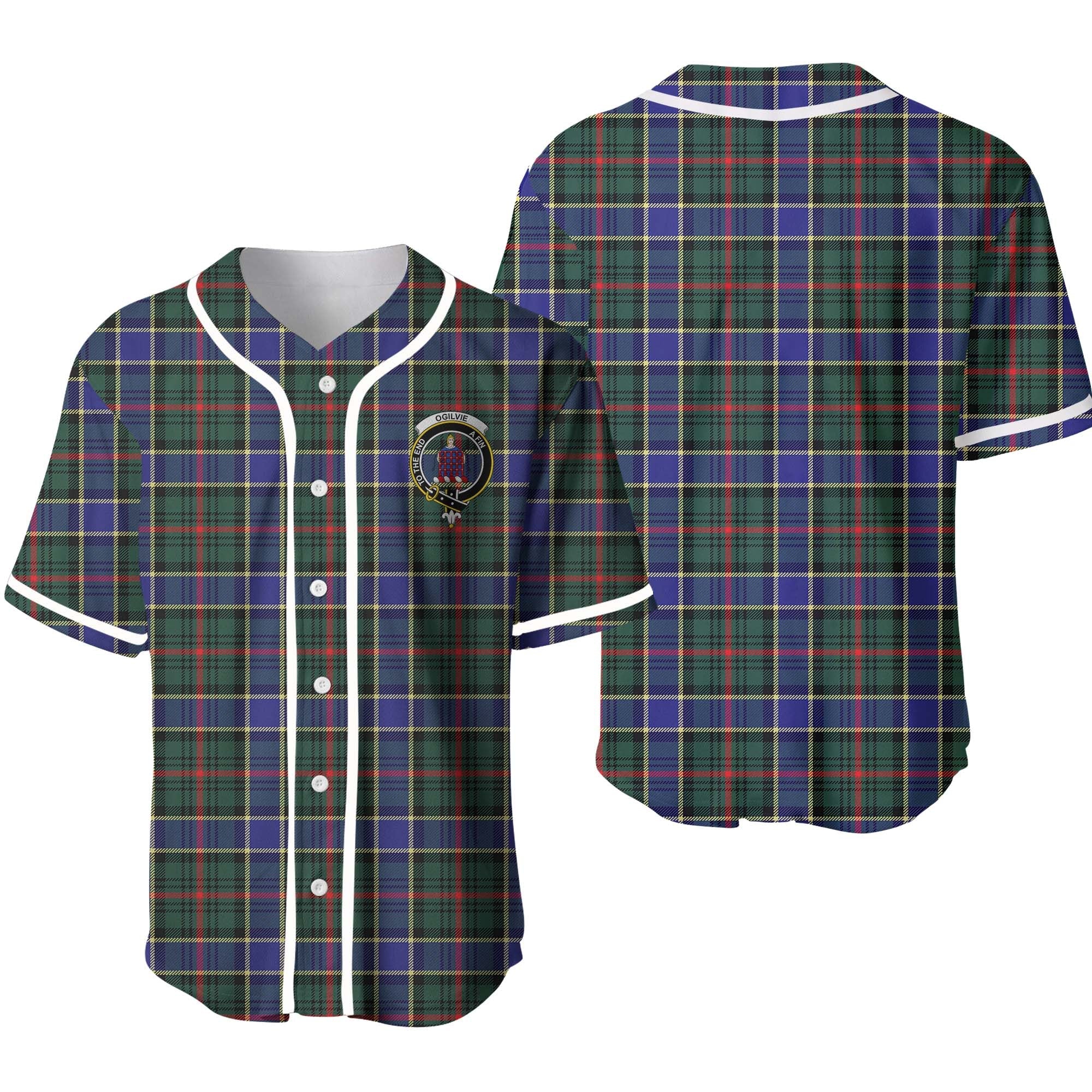 Clan Ogilvie Tartan Unisex Baseball Jersey ZB71RA41 Clan Ogilvie Tartan Today   