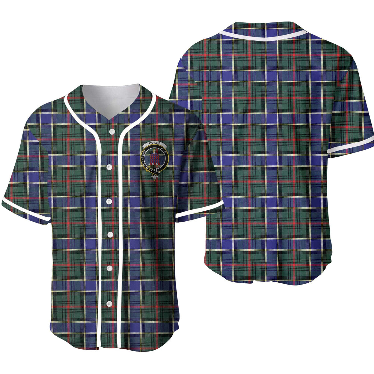 Clan Ogilvie Tartan Unisex Baseball Jersey ZB71RA41 Clan Ogilvie Tartan Today   