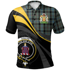 Clan Ogilvie (Ogilvy) Hunting Tartan Polo Shirt - Royal Coat Of Arms Style EH59 Ogilvie (Ogilvy) Hunting Tartan Tartan Polo   