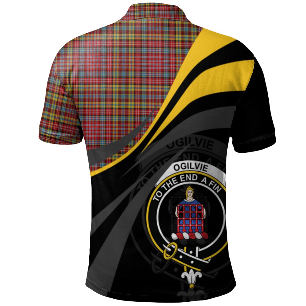 Clan Ogilvie (Ogilvy) Paton Tartan Polo Shirt - Royal Coat Of Arms Style BE31 Ogilvie (Ogilvy) Paton Tartan Tartan Polo   