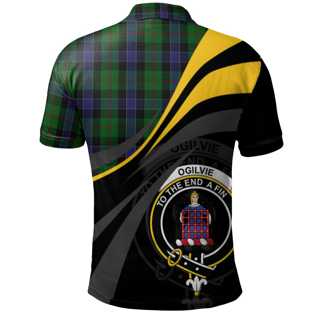 Clan Ogilvie (Ogilvy) of Inverarity Tartan Polo Shirt - Royal Coat Of Arms Style CQ90 Ogilvie (Ogilvy) of Inverarity Tartan Tartan Polo   