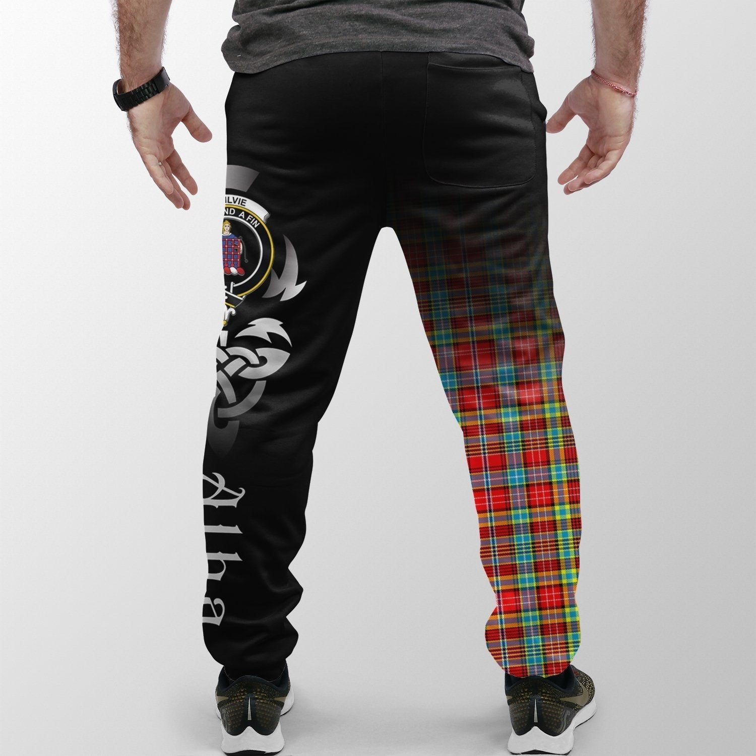 Clan Ogilvie Tartan Crest Jogger Sweatpants  Alba Celtic Style SY65 Clan Ogilvie Tartan Today   