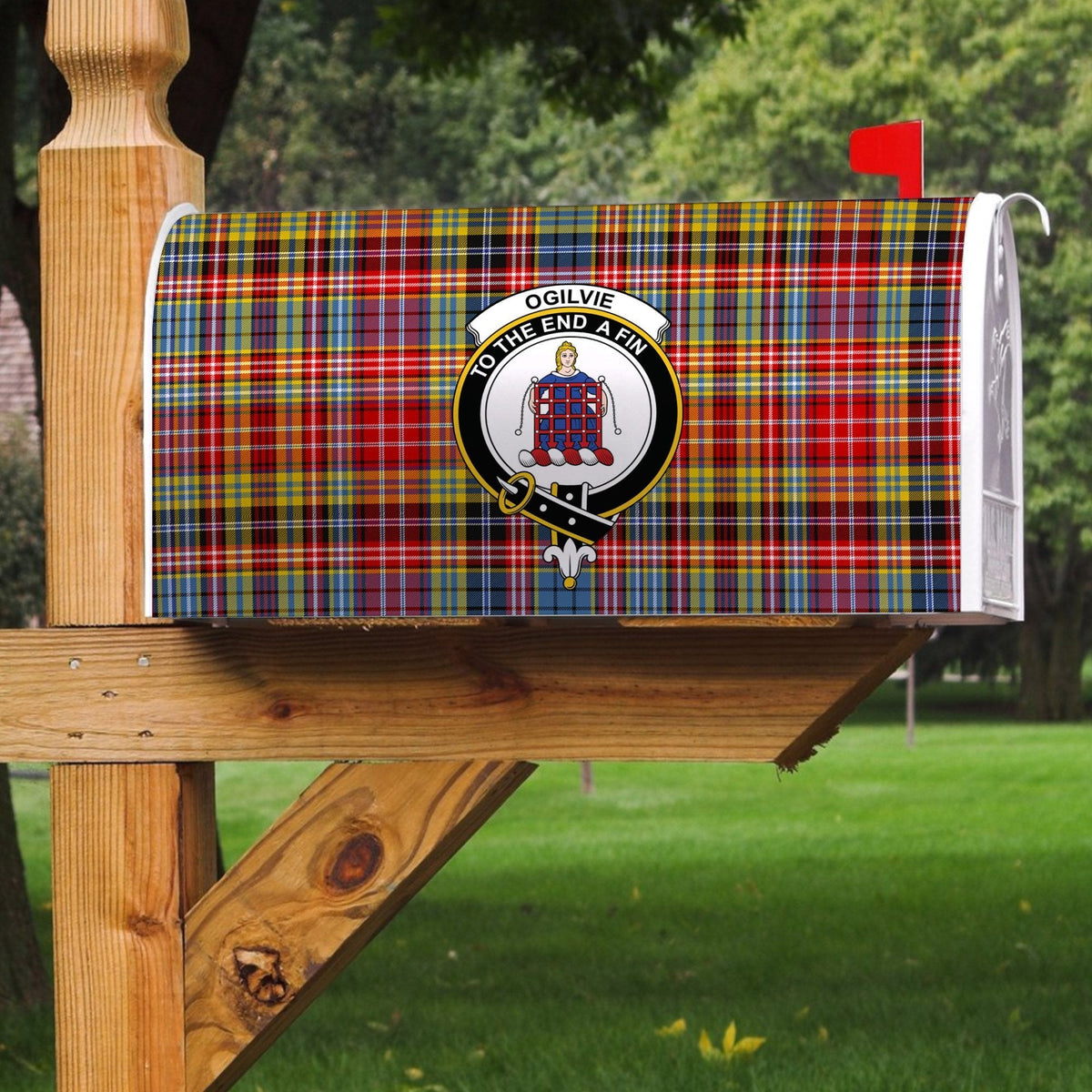 Clan Ogilvie Of Airlie Ancient Tartan Crest Mailbox MR52 Clan Ogilvie Tartan Today   