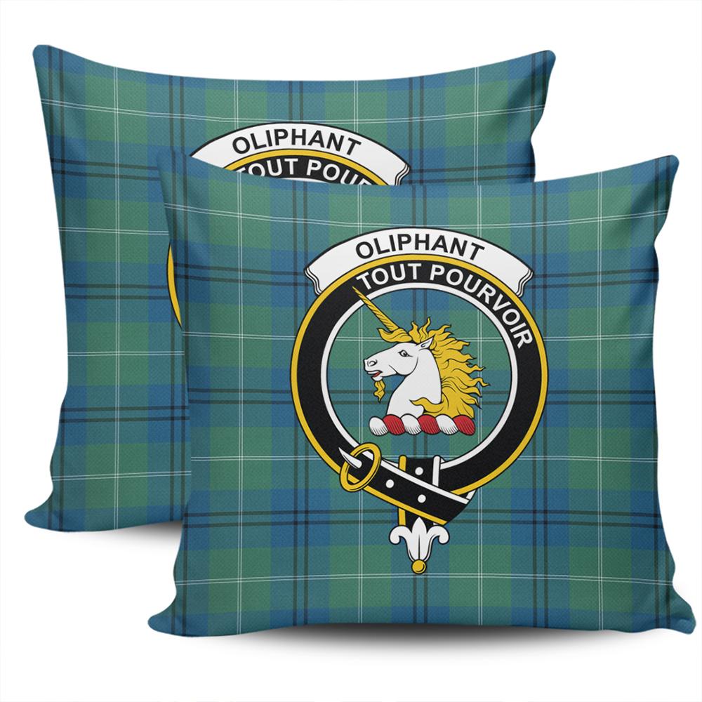 Clan Oliphant Ancient Tartan Crest Pillow Cover ME17 Clan Oliphant Tartan Today   