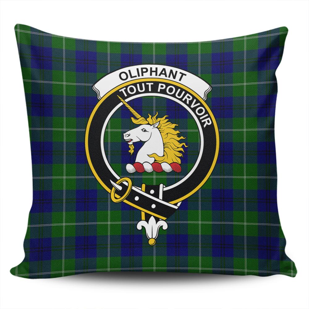 Clan Oliphant Modern Tartan Crest Pillow Cover XR13 Clan Oliphant Tartan Today   