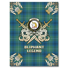 Clan Oliphant Ancient Tartan Gold Courage Symbol Blanket NI33 Clan Oliphant Tartan Today   