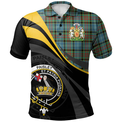 Clan Paisley Tartan Polo Shirt - Royal Coat Of Arms Style