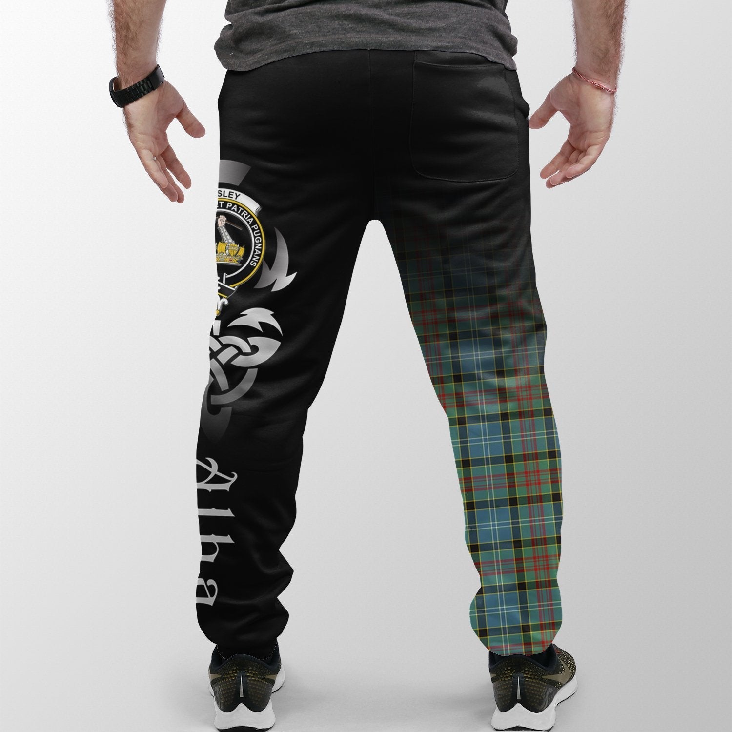 Clan Paisley District Tartan Crest Jogger Sweatpants  Alba Celtic Style MX85 Clan Paisley Tartan Today   