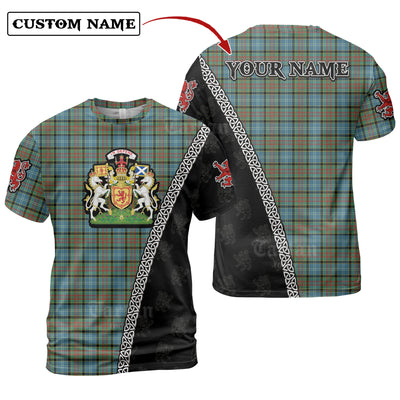 Personalized Clan Paisley District Tartan Shirt with Scotland Coat of Arms & Custom Name