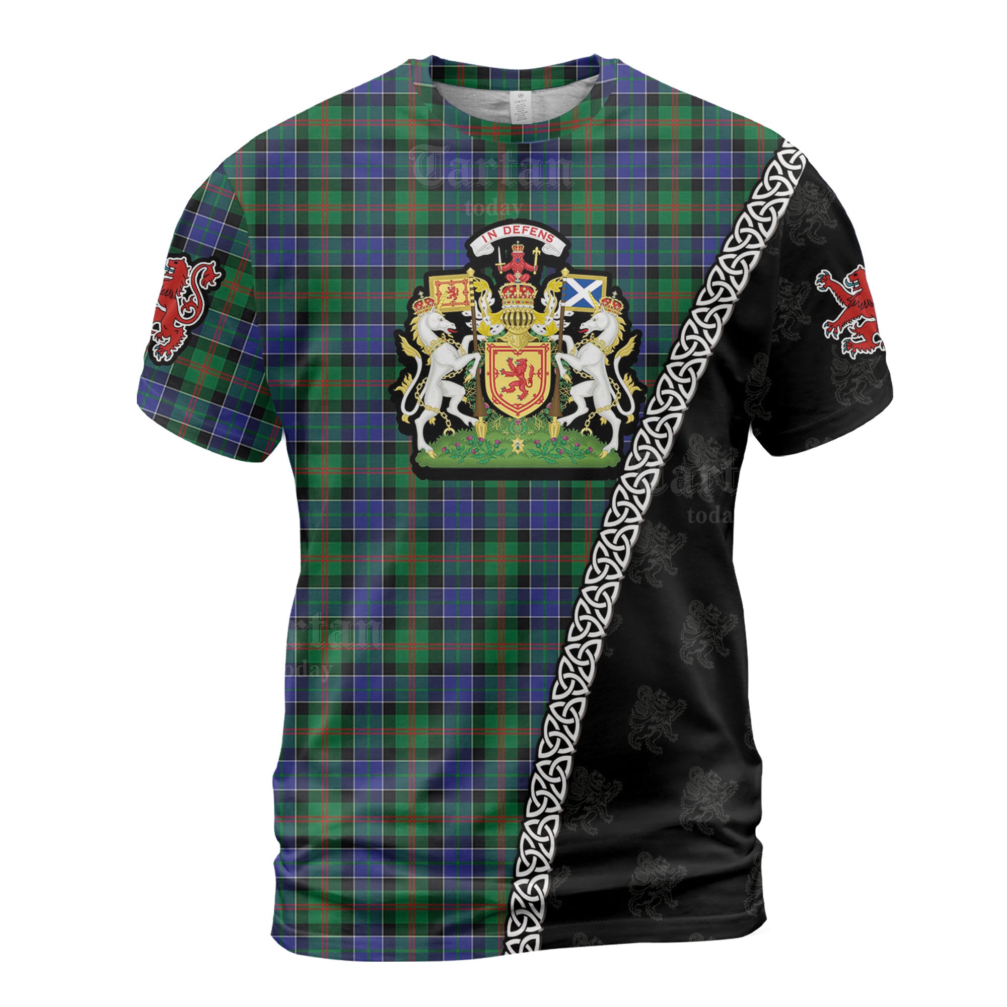 Personalized Clan Paterson Tartan Shirt with Scotland Coat of Arms & Custom Name NT86