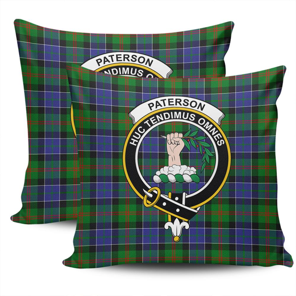 Clan Paterson Tartan Crest Pillow Cover MQ85 Clan Paterson Tartan Today   