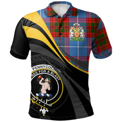 Clan Pennycook Tartan Polo Shirt - Royal Coat Of Arms Style GE61 Pennycook Tartan Tartan Polo   