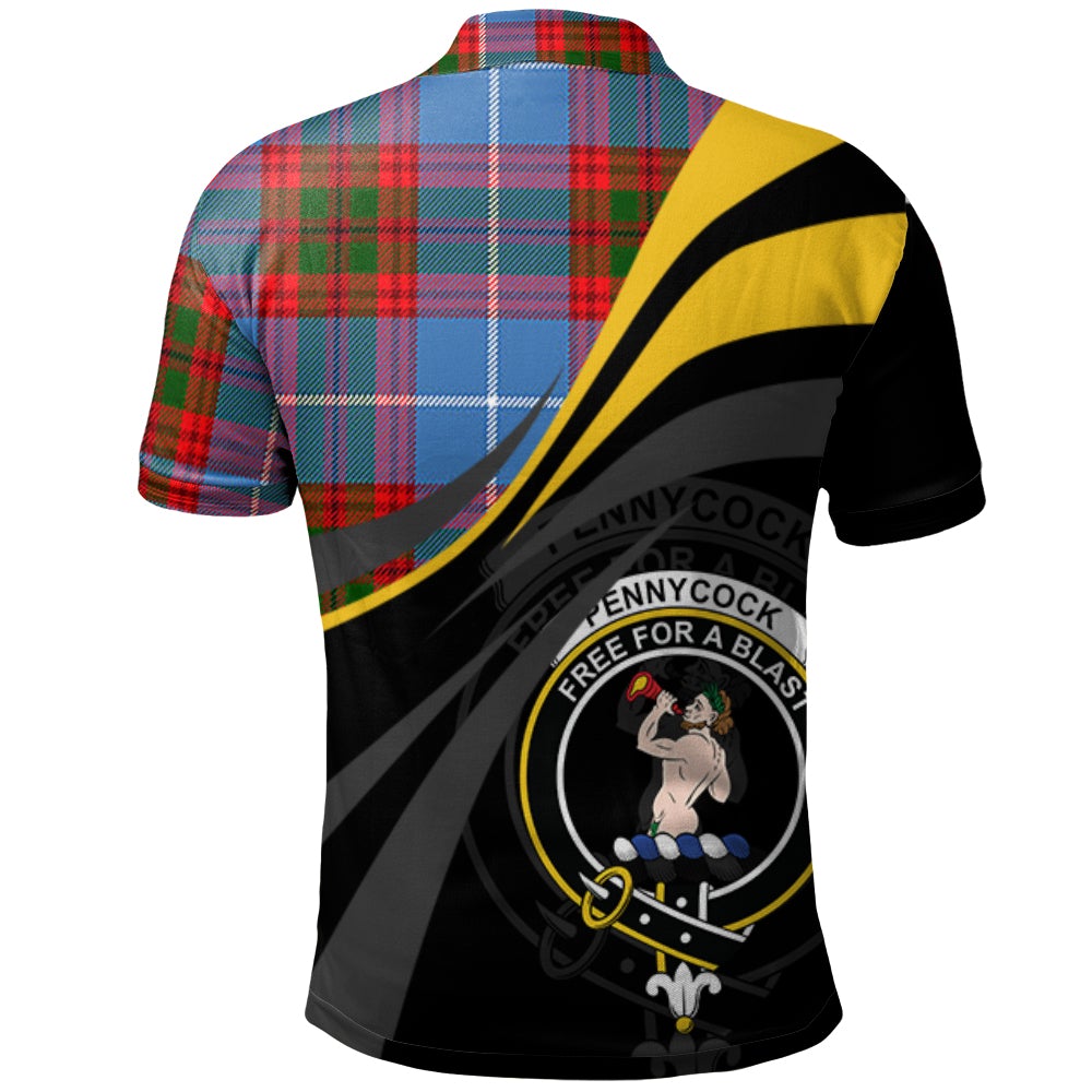 Clan Pennycook Tartan Polo Shirt - Royal Coat Of Arms Style GE61 Pennycook Tartan Tartan Polo   