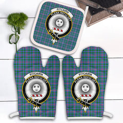Clan Pitcairn Hunting Tartan Crest Oven Mitt And Pot Holder (2 Oven Mitts + 1 Pot Holder) EY71 Clan Pitcairn Tartan Today   