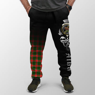 Clan Pollock Modern Tartan Crest Jogger Sweatpants Alba Celtic Style