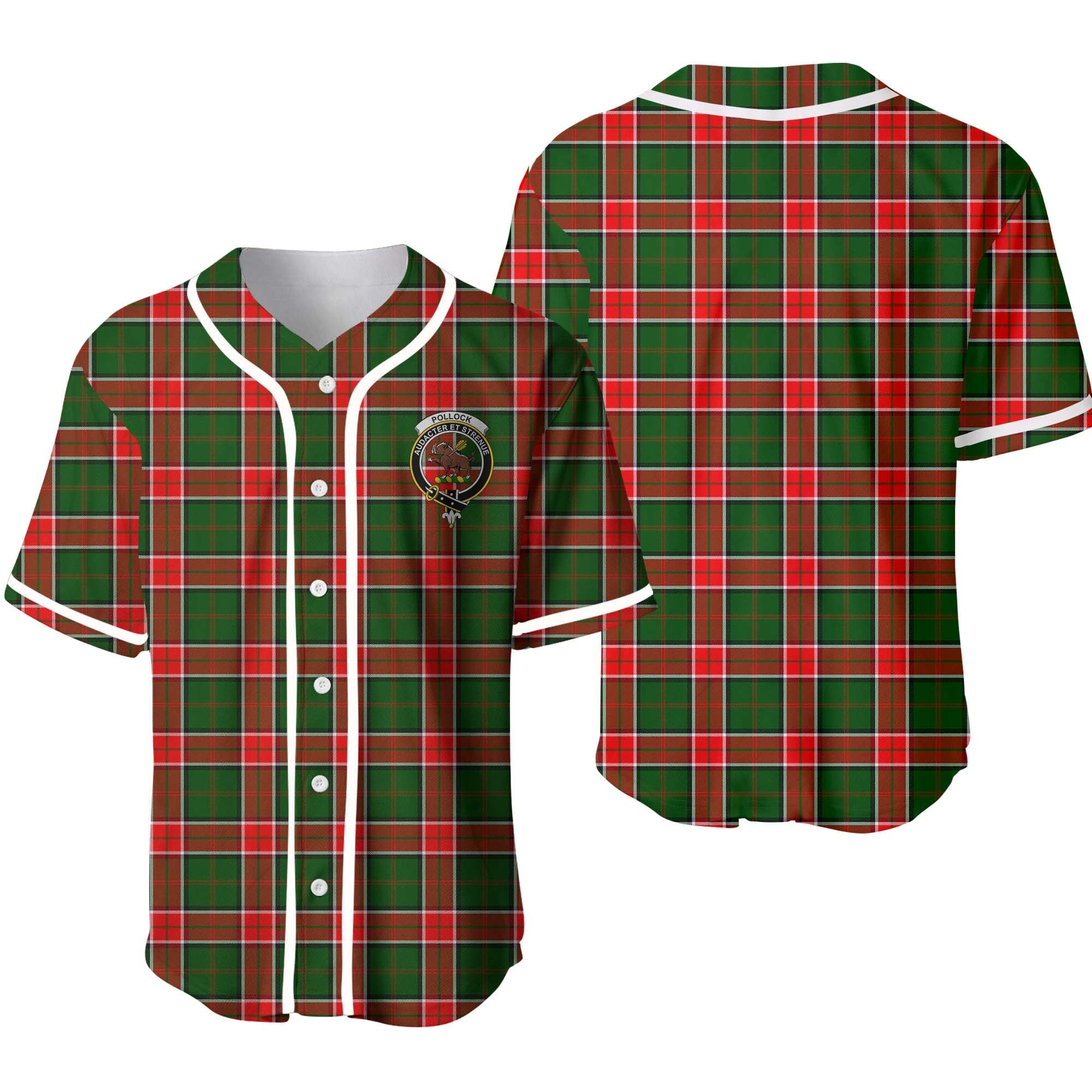 Clan Pollock Tartan Unisex Baseball Jersey DZ43RH71 Clan Pollock Tartan Today   