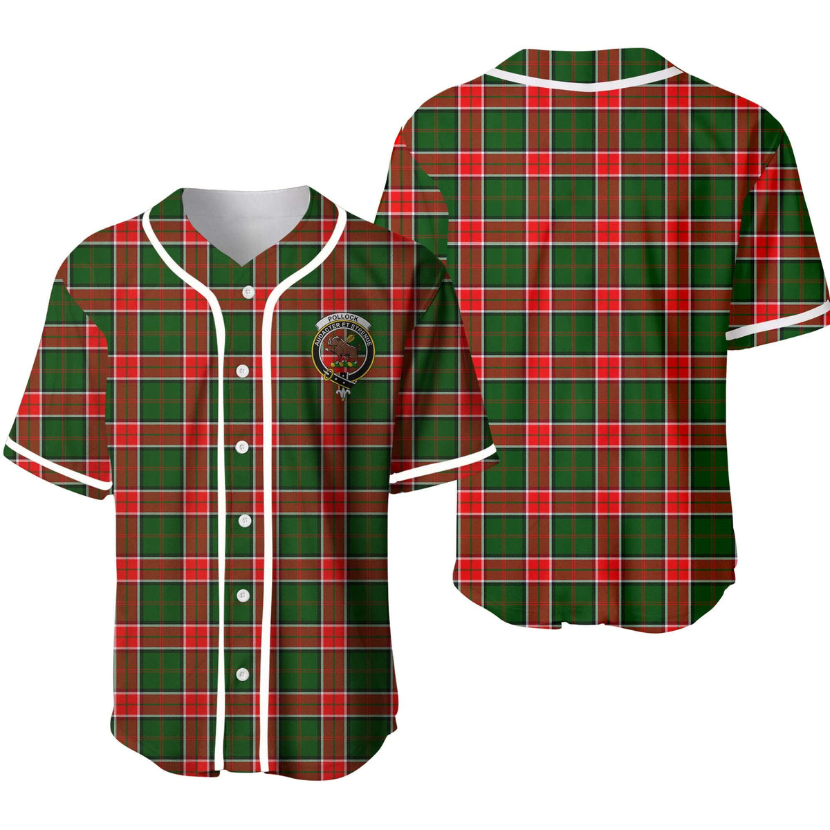Clan Pollock Tartan Unisex Baseball Jersey DZ43RH71 Clan Pollock Tartan Today   