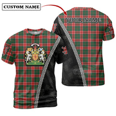 Pollock Modern Tartan Shirt with Scotland Coat of Arms & Custom Name IM40