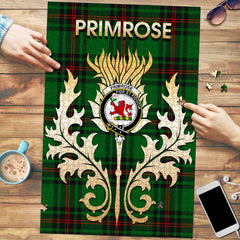 Clan Primrose Tartan Crest Thistle Jigsaw Puzzles Gift For Family JA64 Clan Primrose Tartan Today   