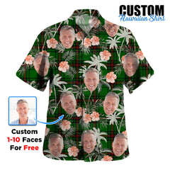 Clan Primrose (Fife) Tartan Custom Face Hawaiian Shirt – Unisex Gift for Family Members, Summer Party QK93 Primrose (Fife) Tartan Tartan Hawaii Shirt