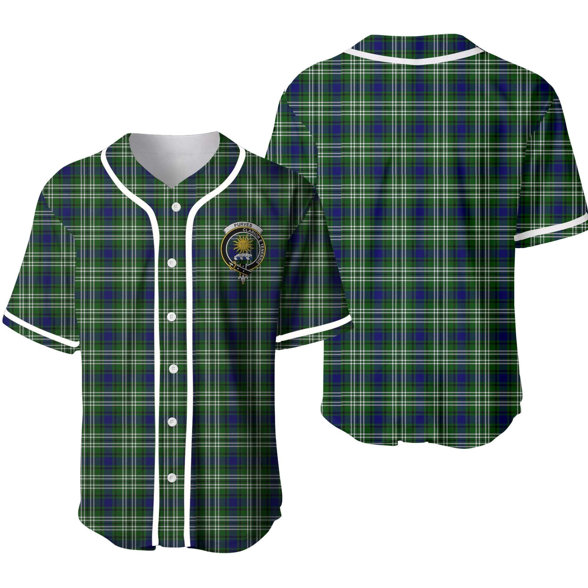 Clan Purves Tartan Unisex Baseball Jersey JE32PD15 Clan Purves Tartan Today   
